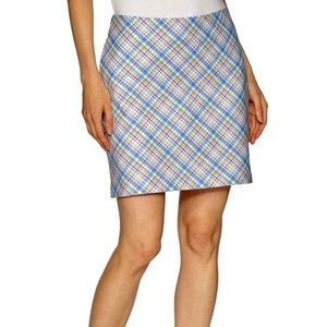 Greg Norman Womens Preppy Plaid Golf Skort